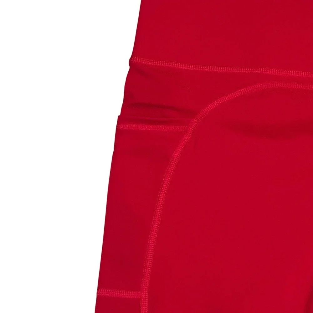 Four Laps Plyo High Rise Compression‎ Bike Shorts Women's Sz Large Red Active